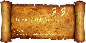 Fluger Zalán névjegykártya